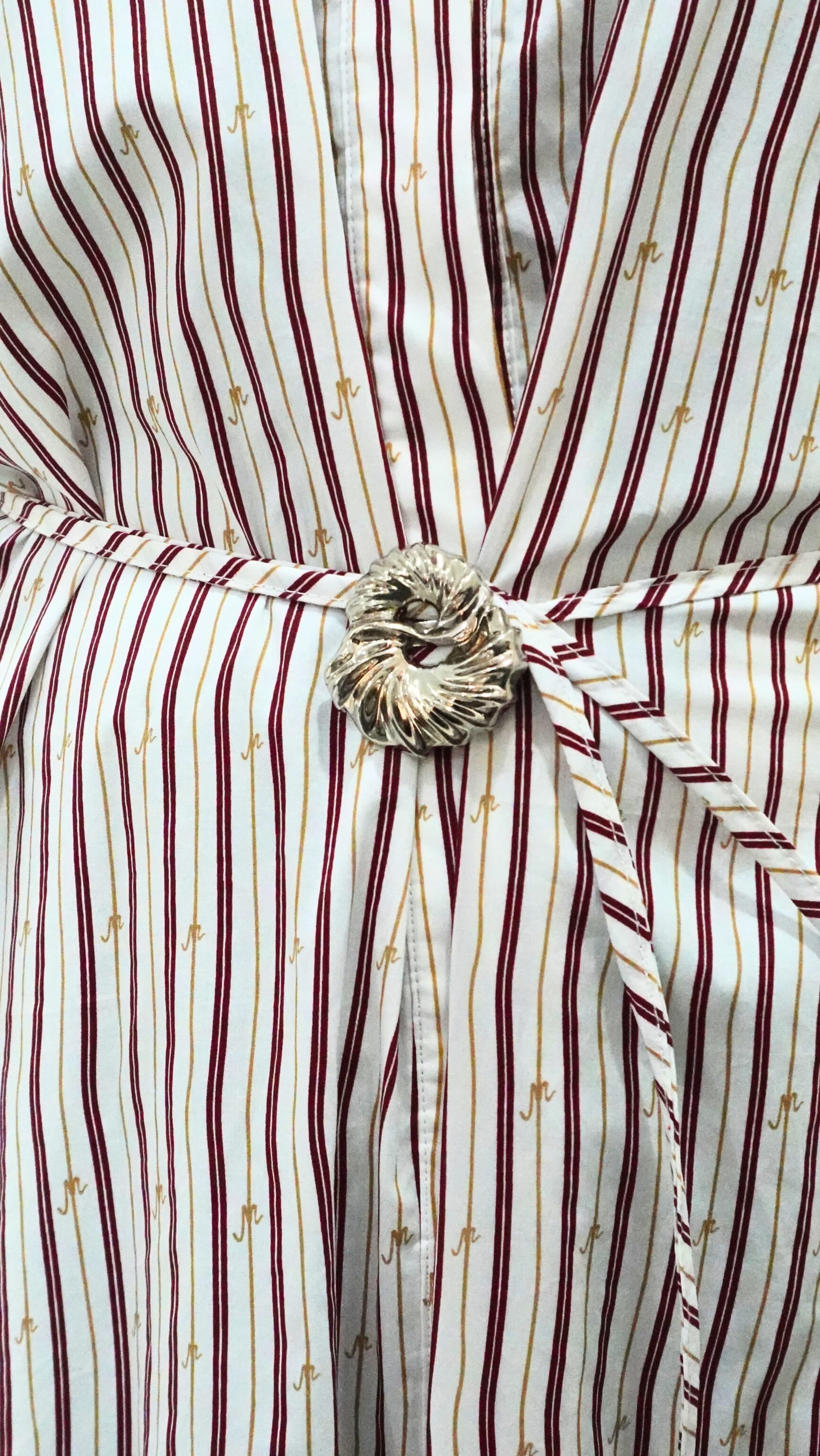 Ayva White-Maroon Printed Long Dress