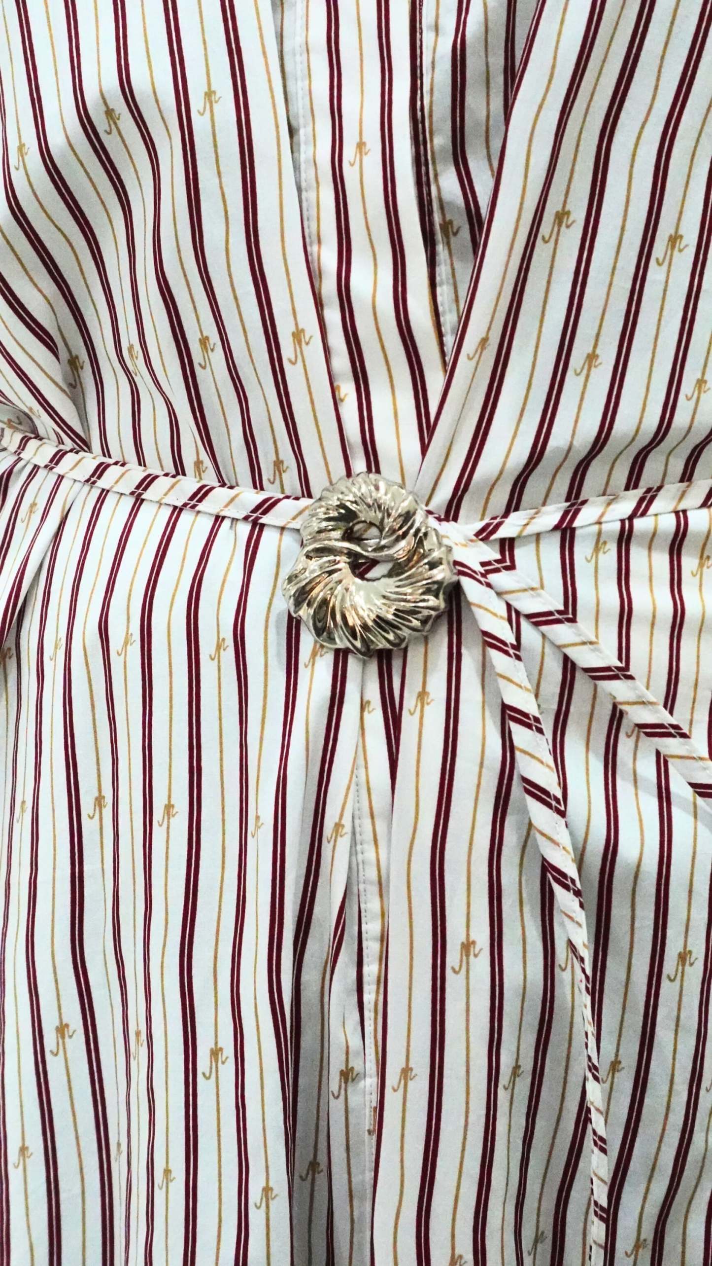 Ayva White-Maroon Printed Long Dress