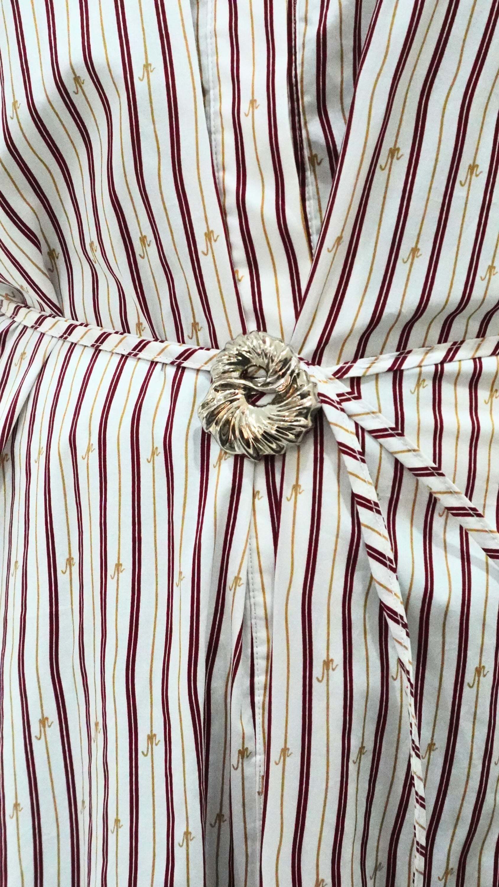 Ayva White-Maroon Printed Long Dress