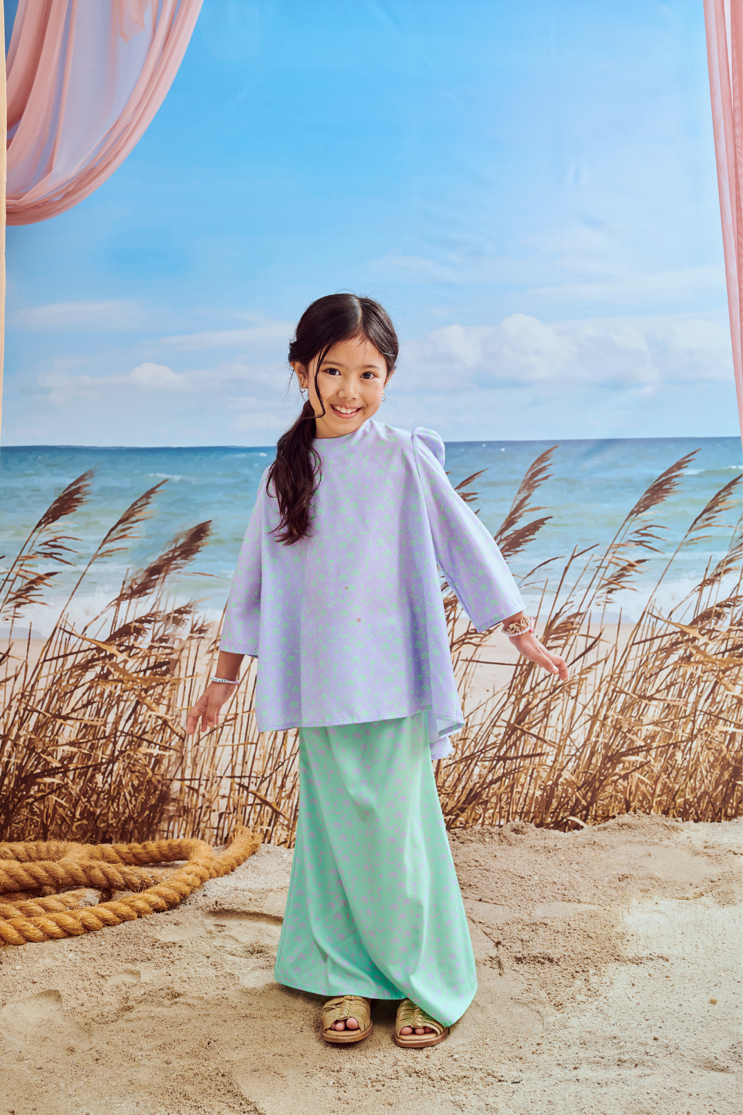 Mini Sophia Lilac Kurung