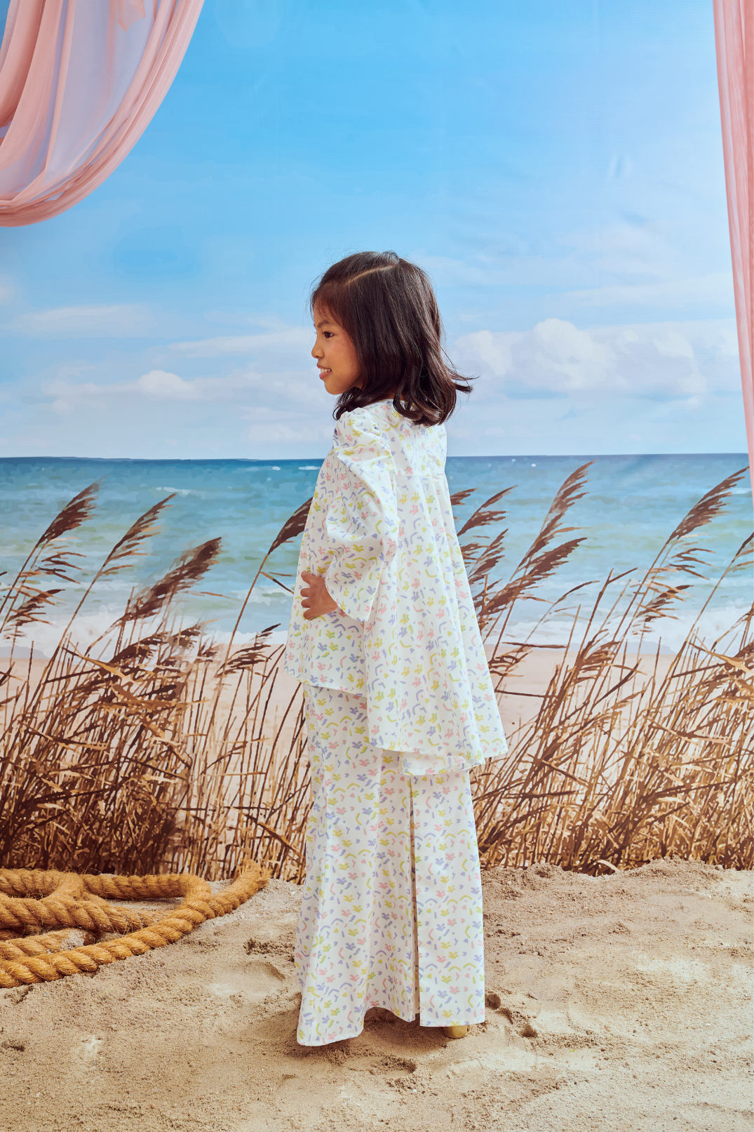 Mini Sophia White Baju Kurung