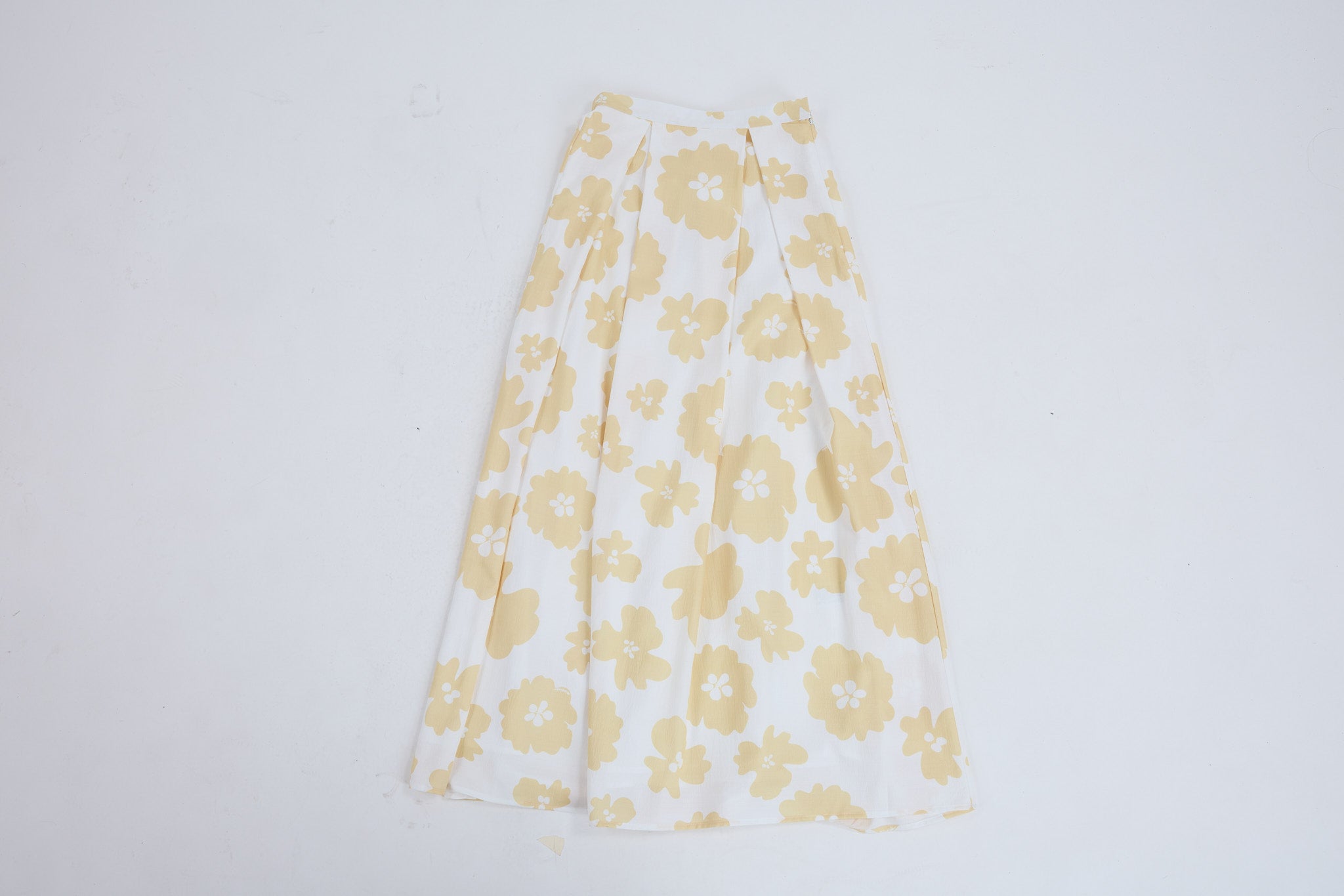 Fiora White Printed Flare Skirt
