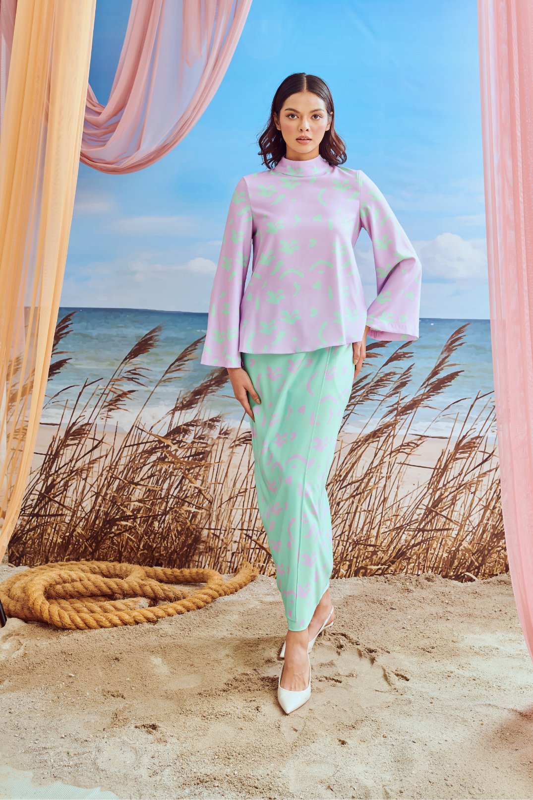 Sophia Lilac Modern Kurung