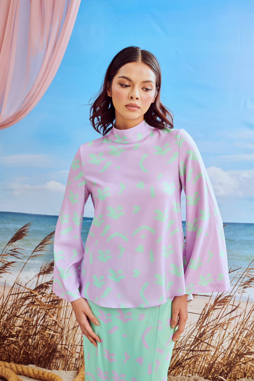 Sophia Lilac Modern Kurung