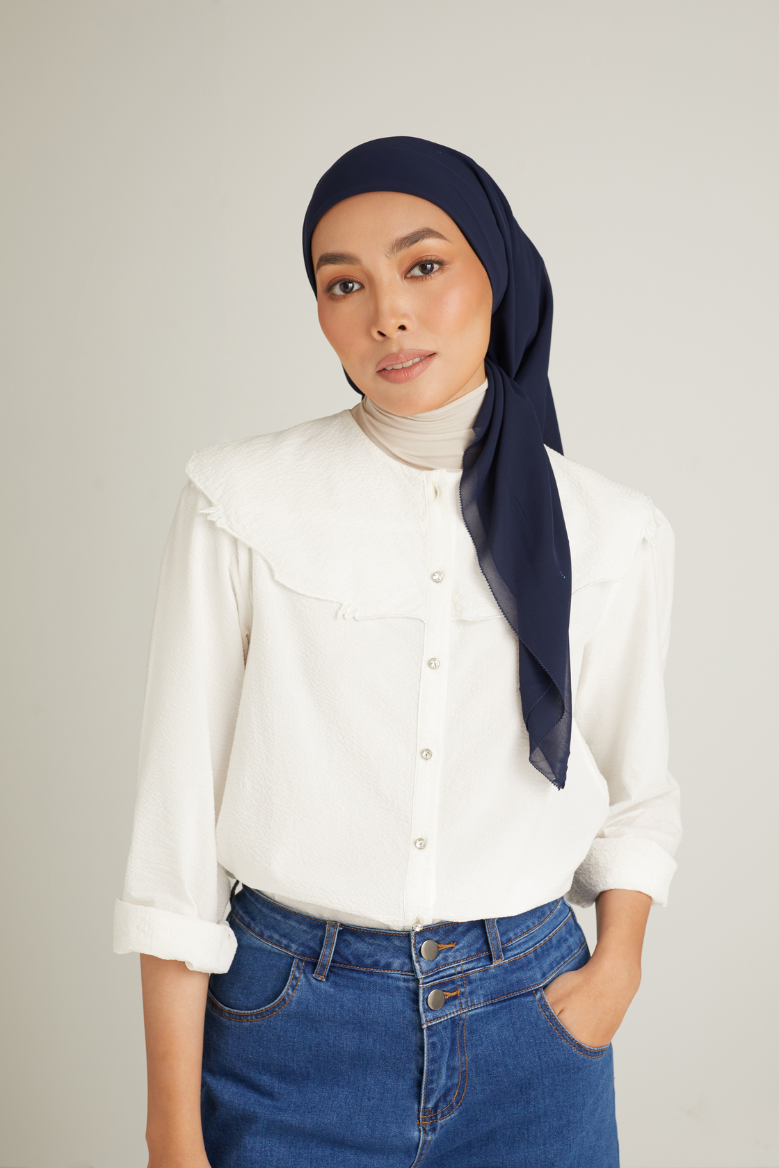 Mimpikita x Zandra Clara Navy Scarf