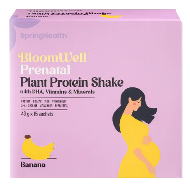 Bloom Well Prenatal Plant Protein Shake with DHA, Vitamins & Minerals