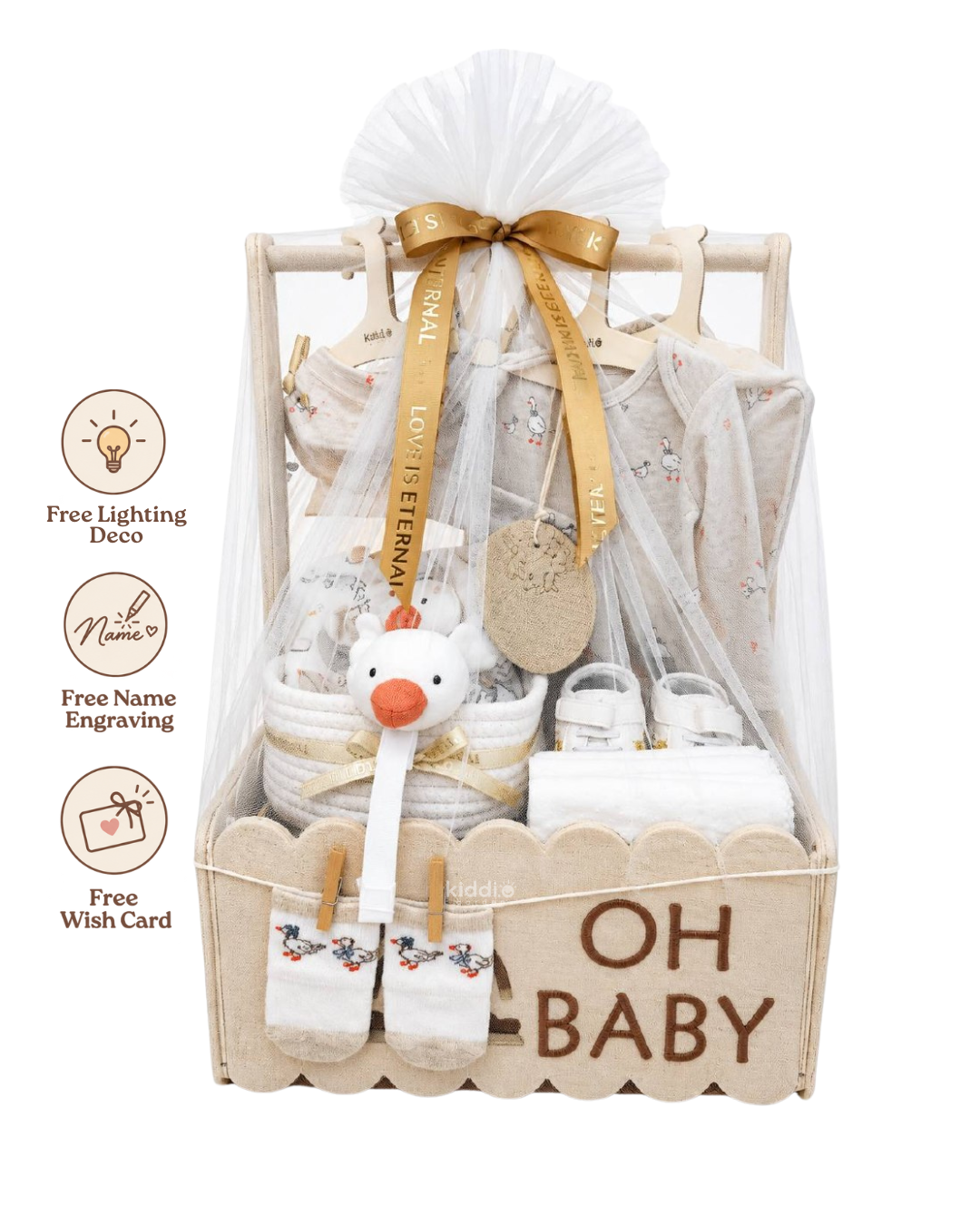 Luxe Wooden Hamper Gift Set - Duck