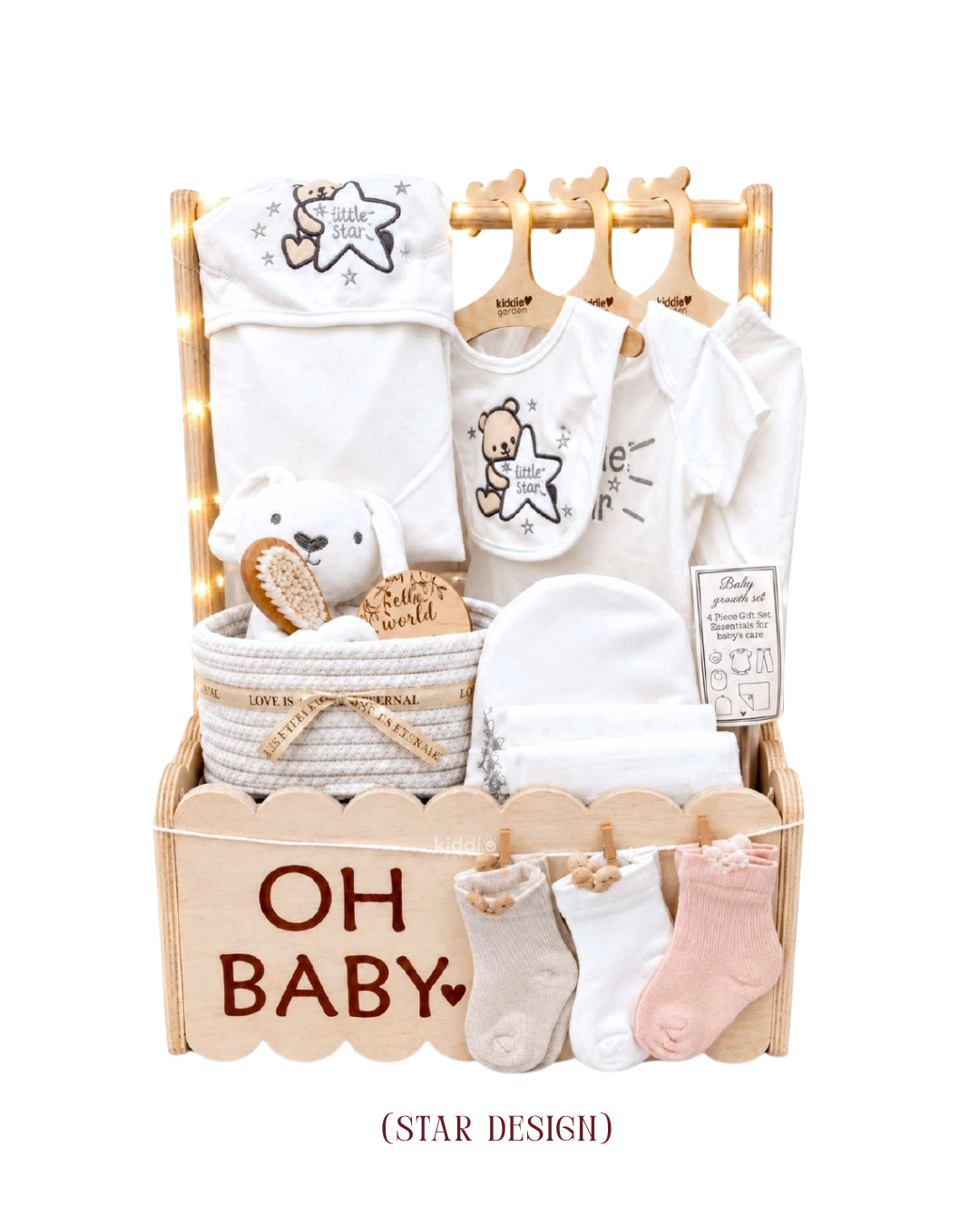 Luxe Wooden Hamper Gift Set - Star