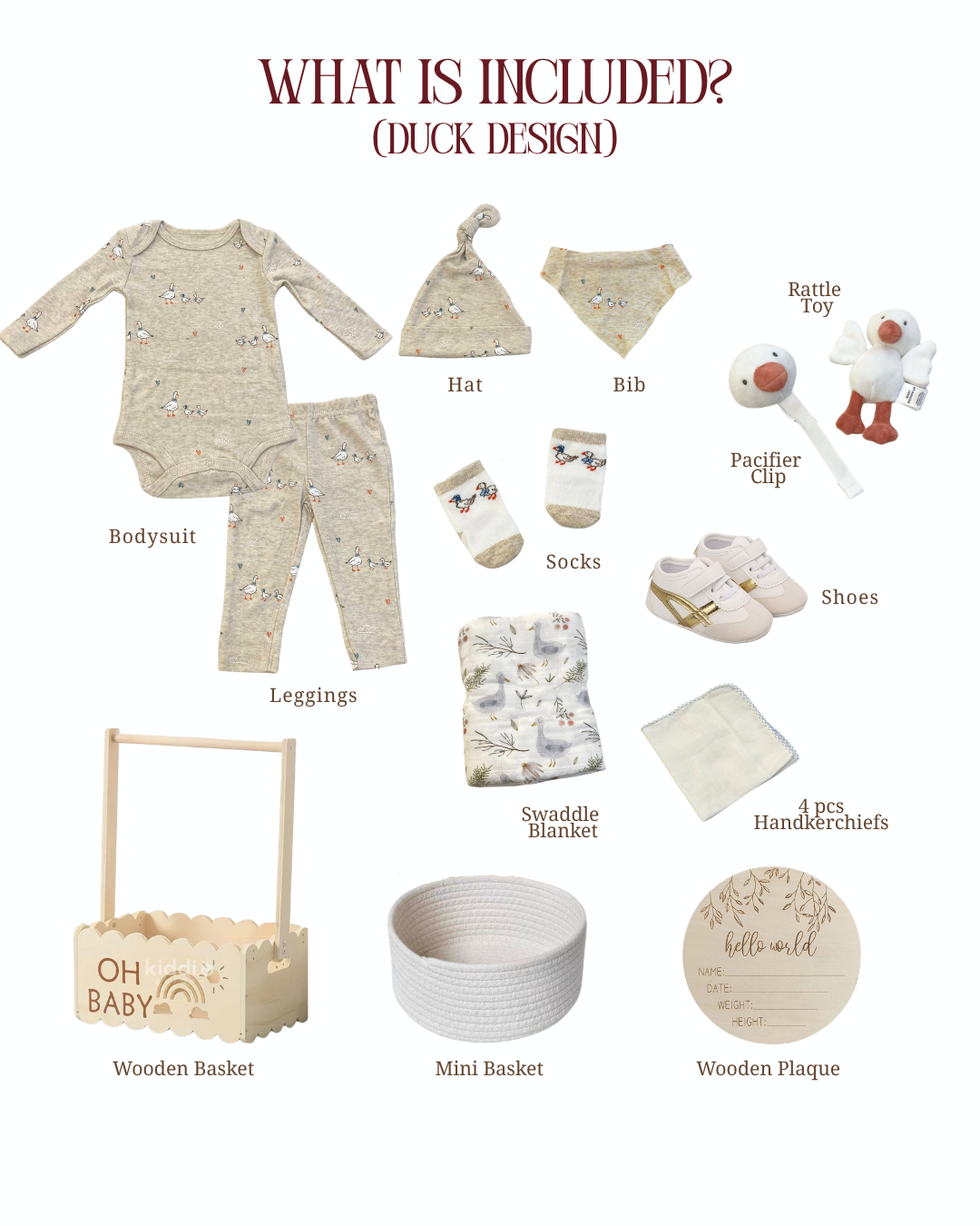 Luxe Wooden Hamper Gift Set - Duck