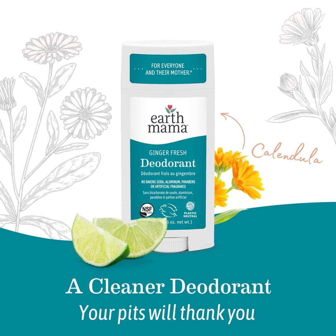 Earth Mama Organic Ginger Fresh Deodorant(75g)