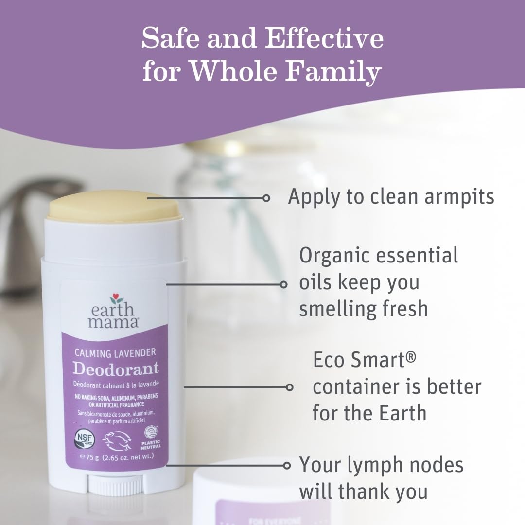Earth Mama Organic Calming Lavender Deodorant(75g)