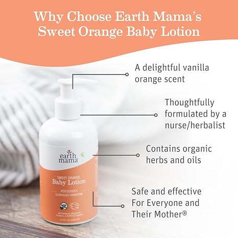 Earth Mama Organic Sweet Orange Baby Lotion 240ml