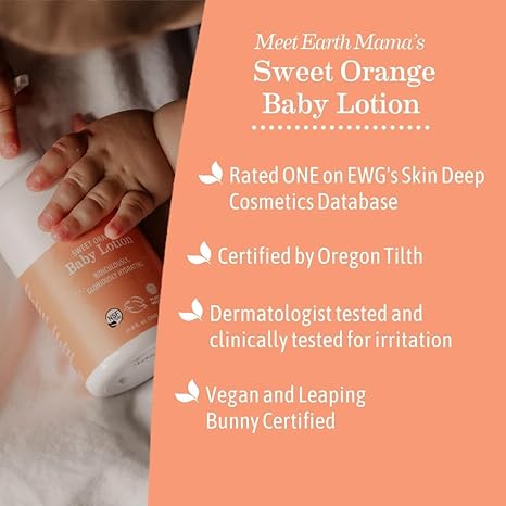 Earth Mama Organic Sweet Orange Baby Lotion 240ml