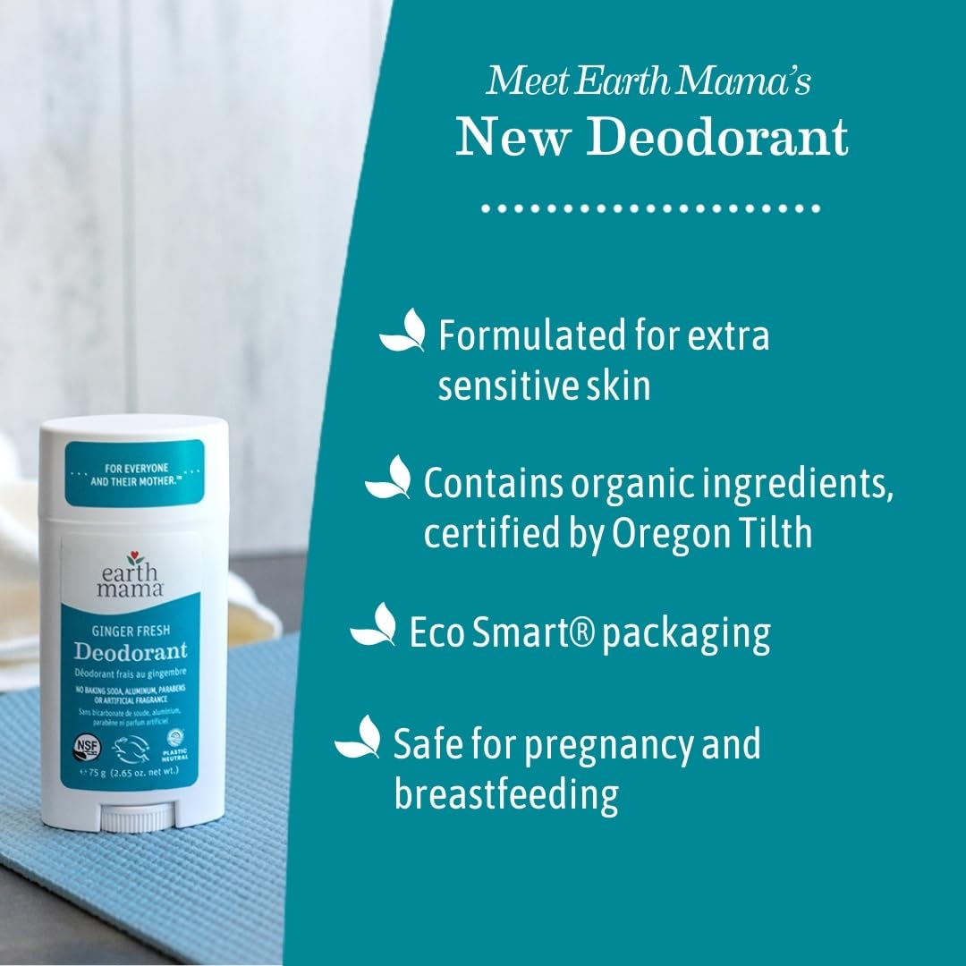 Earth Mama Organic Ginger Fresh Deodorant(75g)