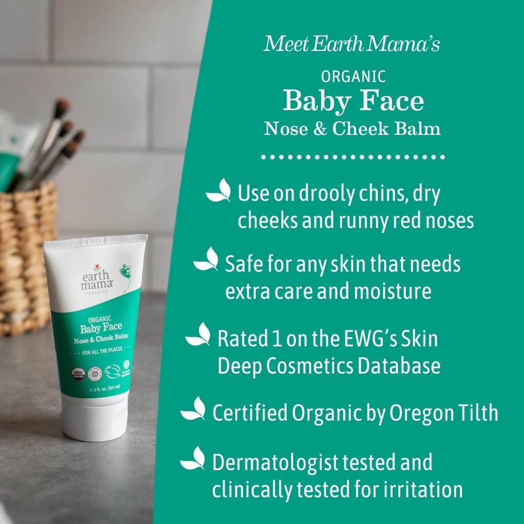 Earth Mama Organic Baby Face Nose and Cheek Balm 60ml