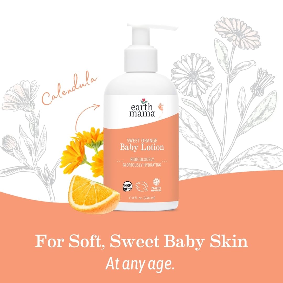 Earth Mama Organic Sweet Orange Baby Lotion 240ml