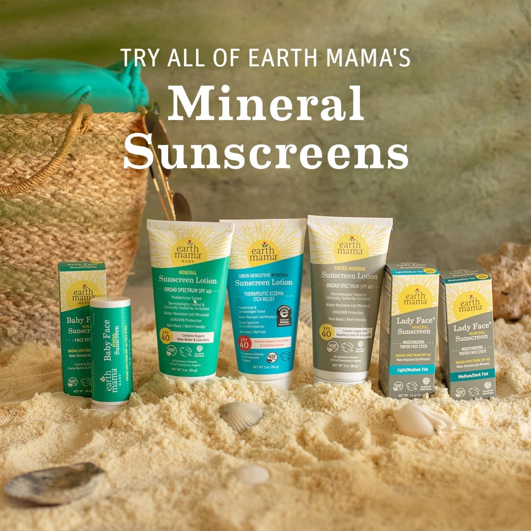 Earth Mama Organic Mineral Sunscreen Lotion SPF 40 (84g)