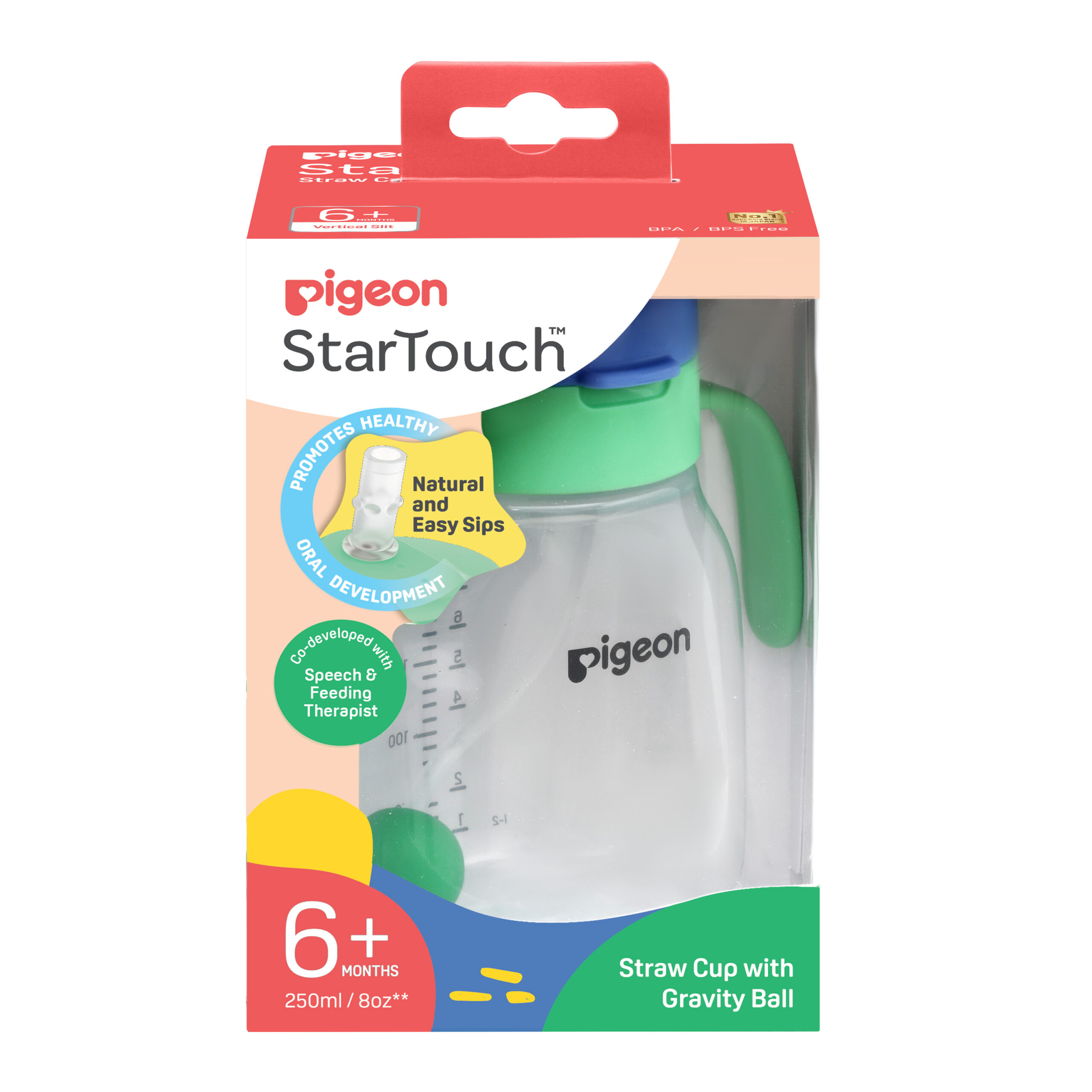 Pigeon StarTouch™ Straw Cup with Gravity Ball  250ml