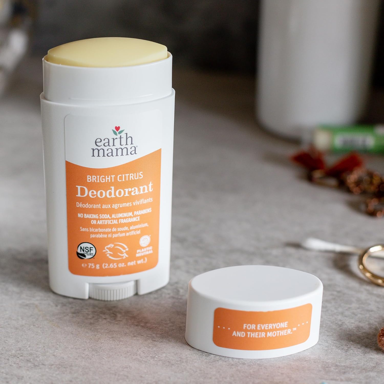 Earth Mama Organic Bright Citrus Deodorant(75g)