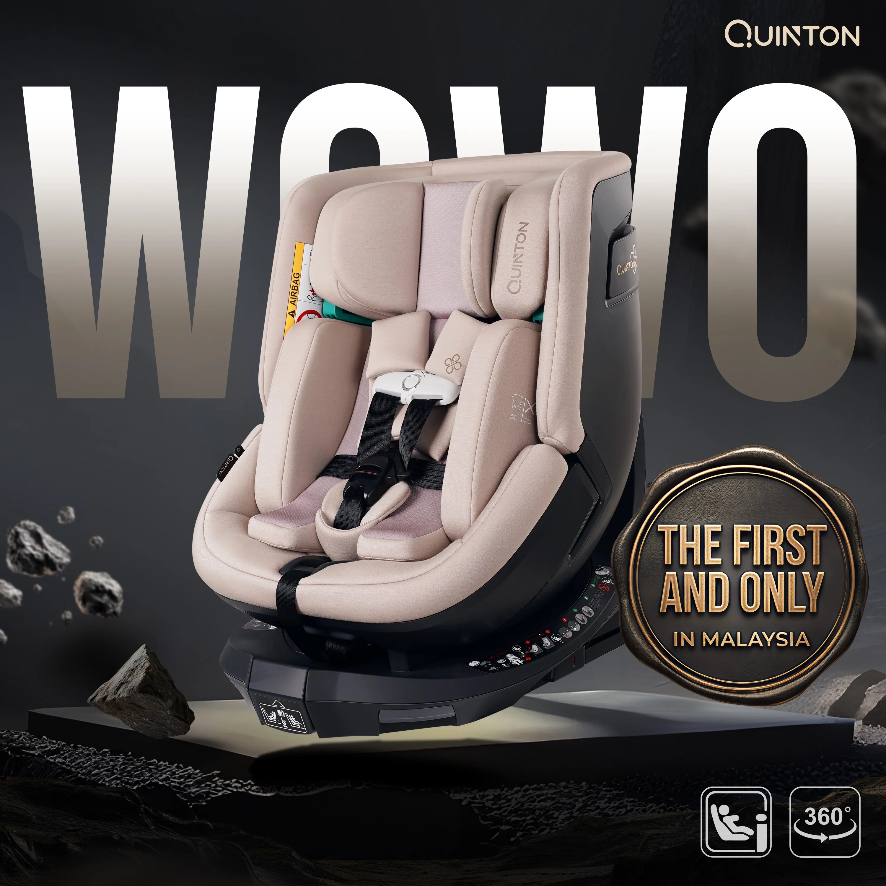 Quinton Wowo 360 i-Size — Malaysia's First Chest Clip Car Seat
