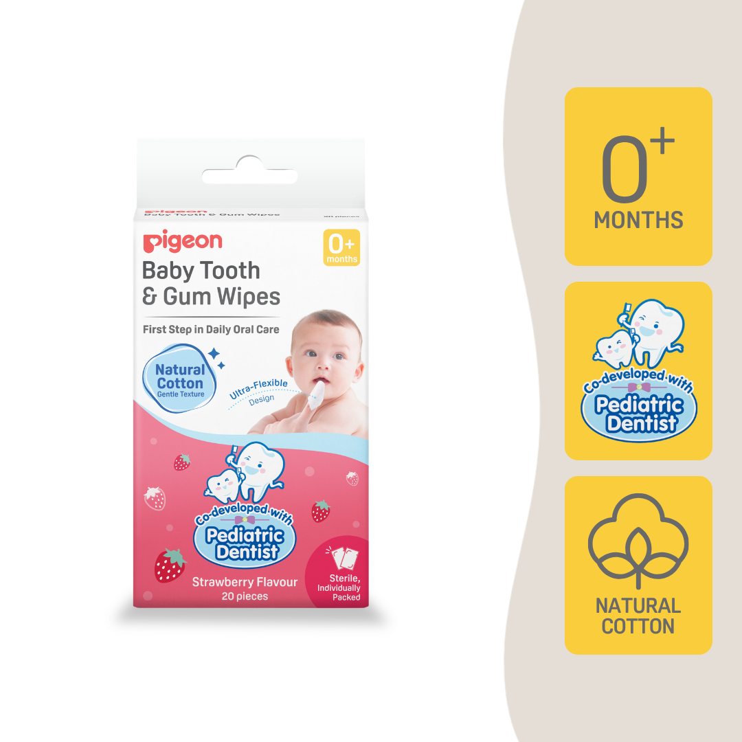 Pigeon Baby Tooth and Gum Wipes Natural / Strawberry / Grape 