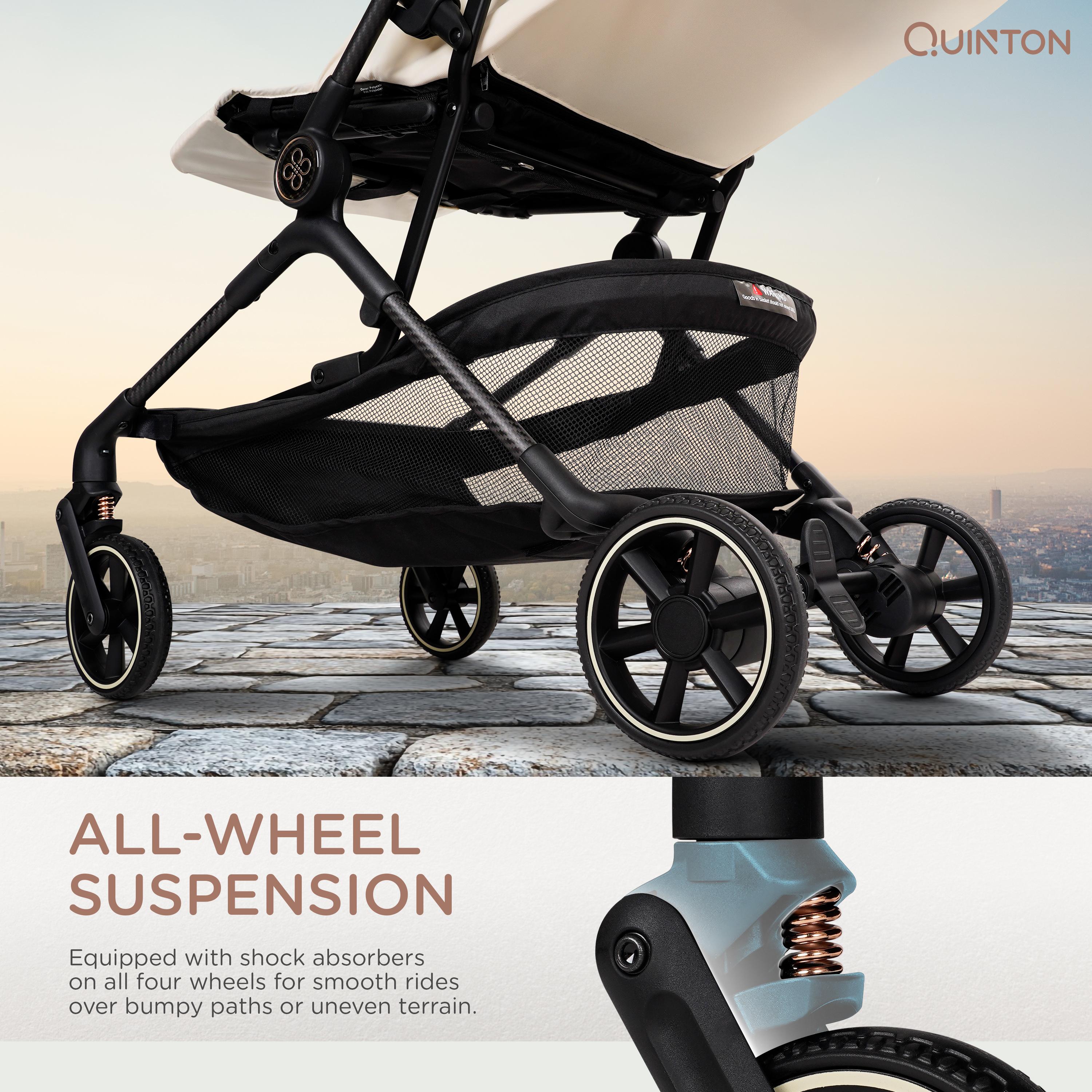 Quinton Carbon + Stroller (FREE Seat Pad Cushion + Travel Bag + Canvas Bag)