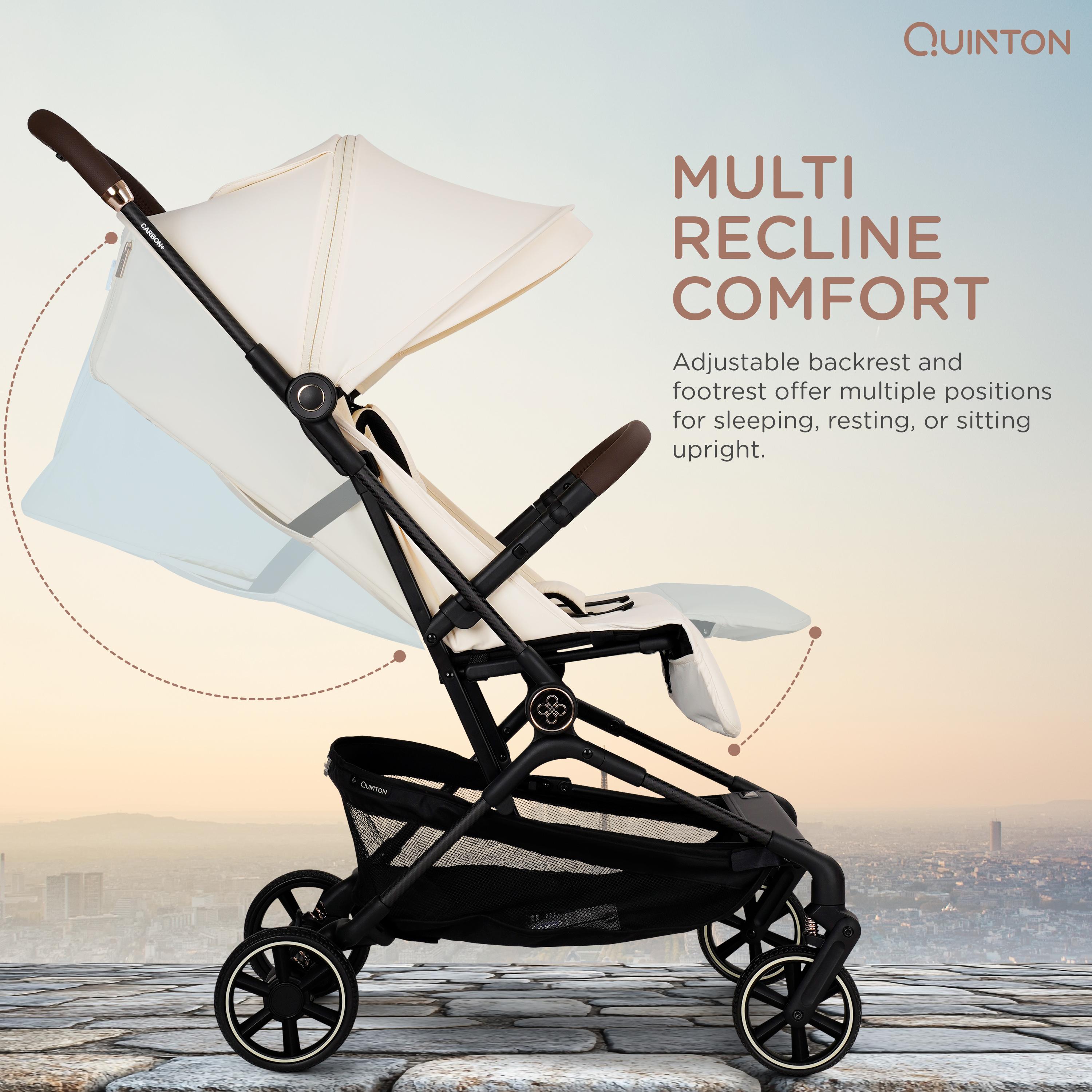 Quinton Carbon + Stroller (FREE Seat Pad Cushion + Travel Bag + Canvas Bag)