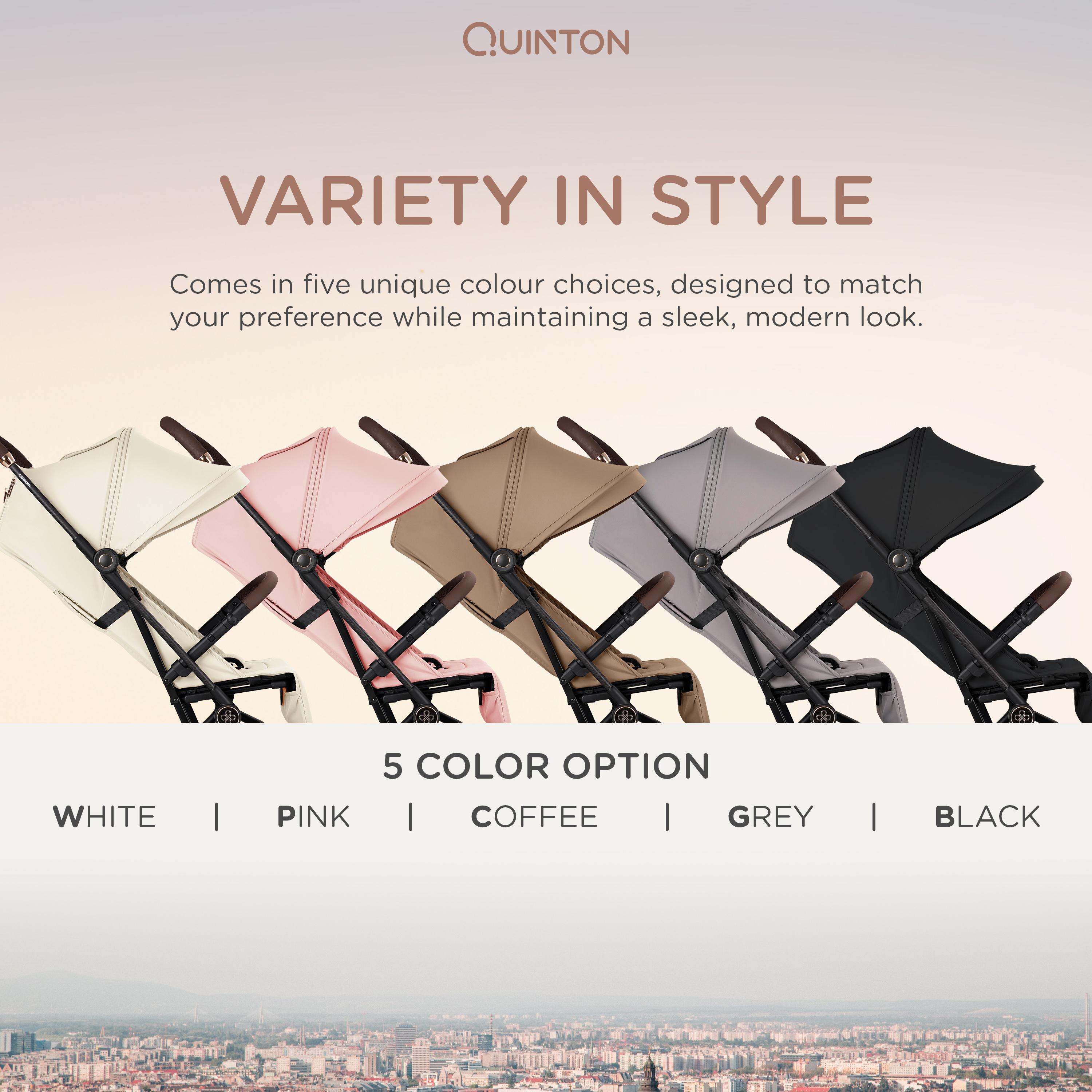 Quinton Carbon + Stroller (FREE Seat Pad Cushion + Travel Bag + Canvas Bag)