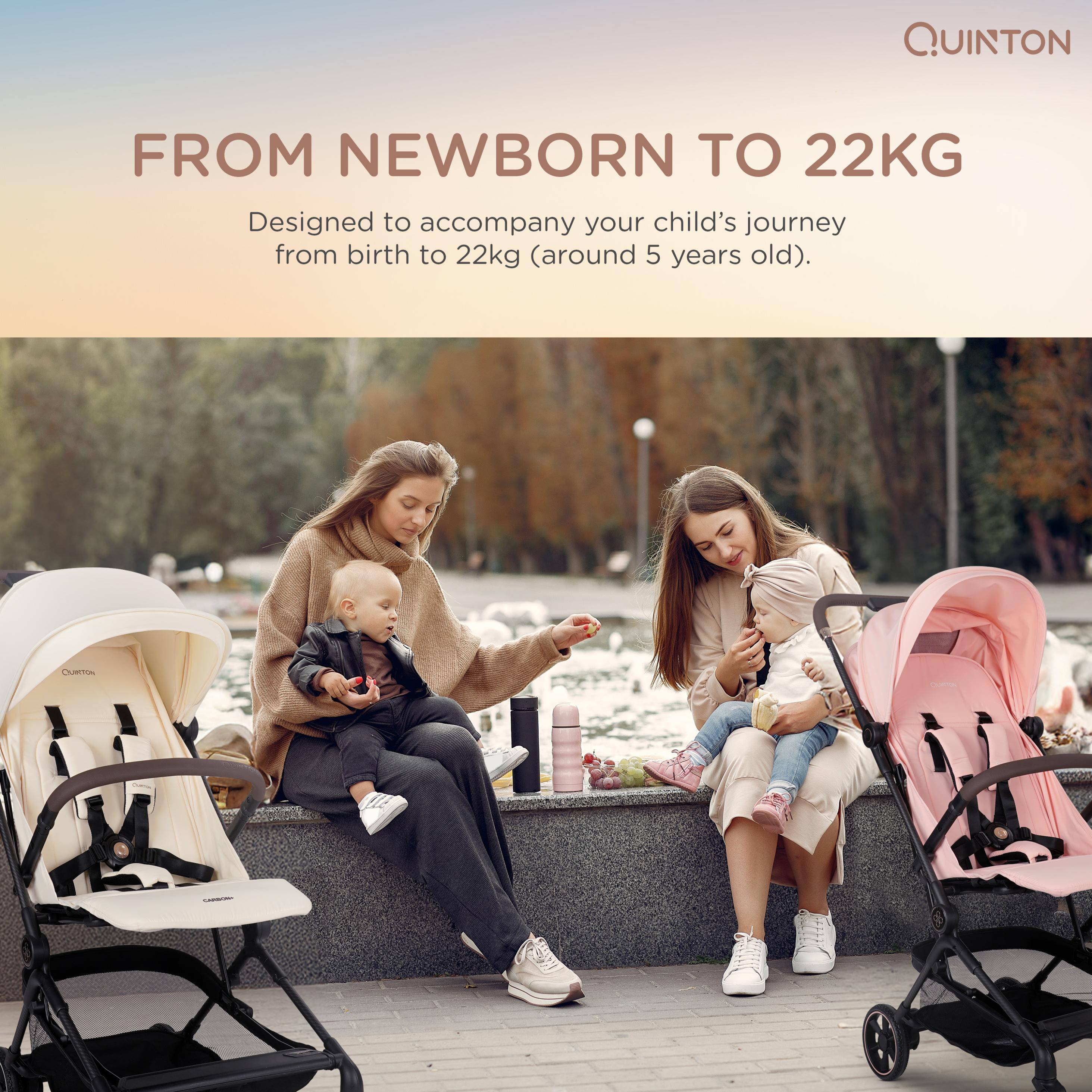Quinton Carbon + Stroller (FREE Seat Pad Cushion + Travel Bag + Canvas Bag)