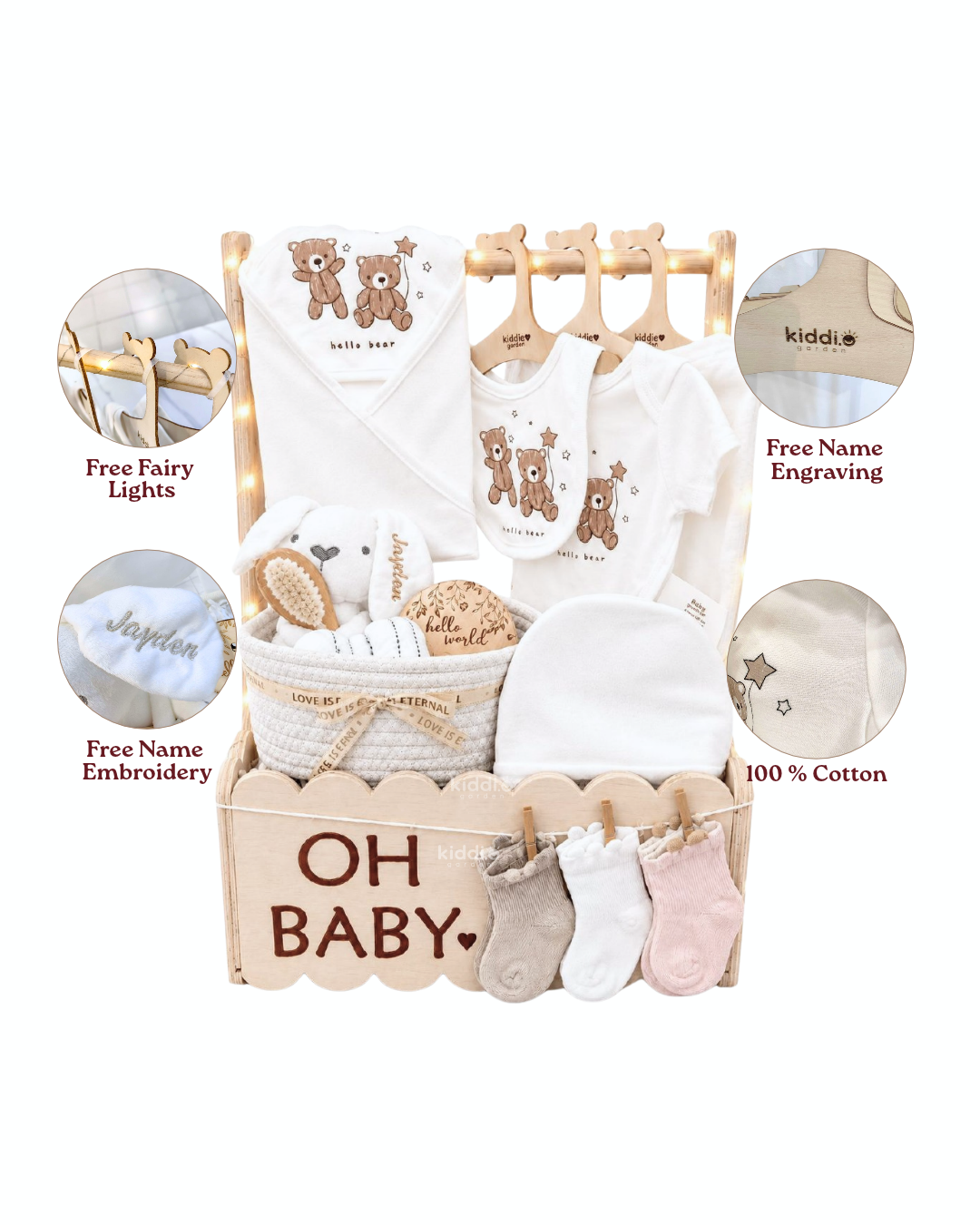 Luxe Wooden Hamper Gift Set