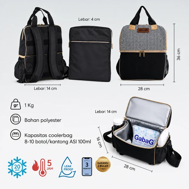 GABAG BACKPACK 2 IN 1 (LAPTOP FIT) JARVIS