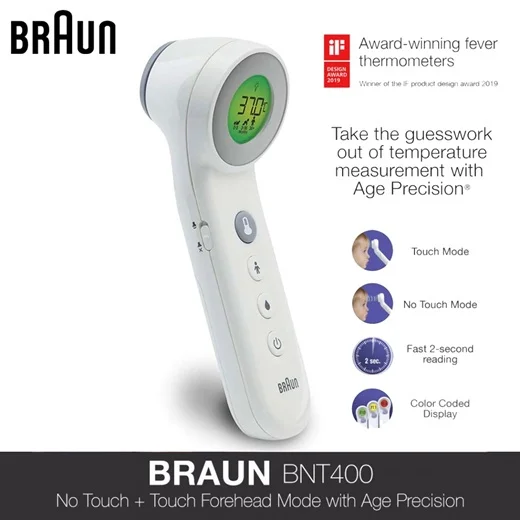 Braun No touch + Forehead Thermometer BNT400
