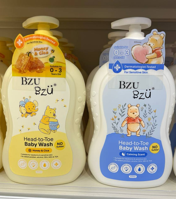Bzu Bzu Head-to-Toe Baby Wash 600ml Buy Any 2 Free 1 Oat & Milk 