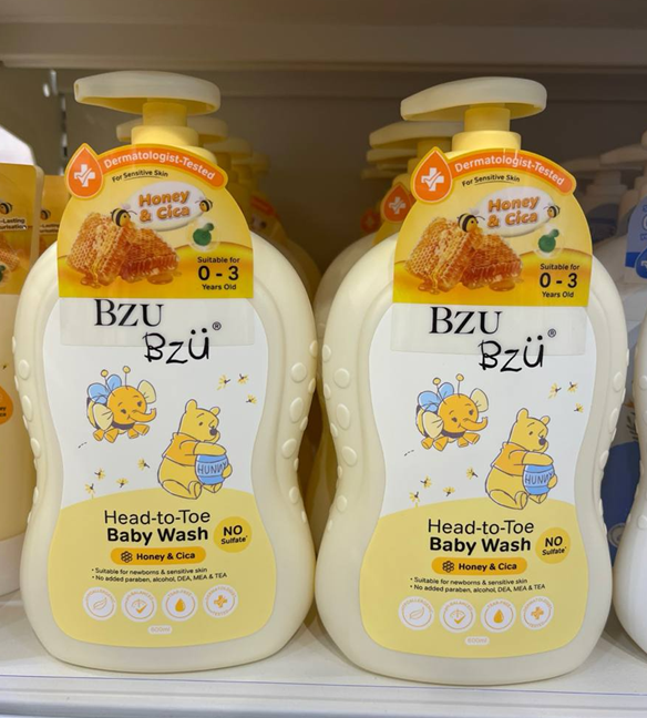 Bzu Bzu Head-to-Toe Baby Wash 600ml Buy Any 2 Free 1 Oat & Milk 