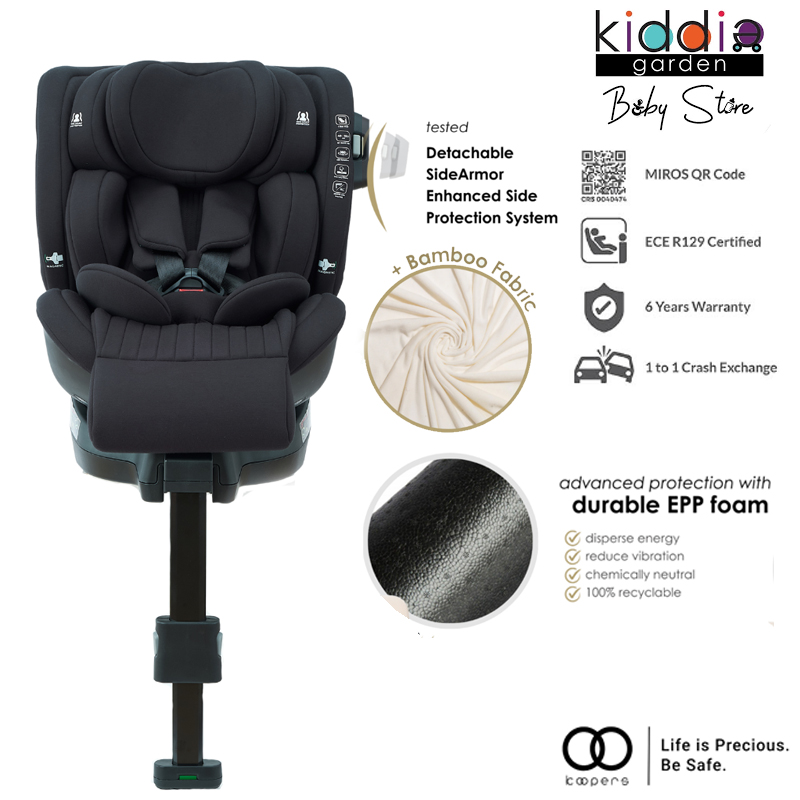 Koopers Spark+ 360 Spin Baby Car Seat Bamboo Fabric 0-12 Years
