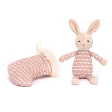 Jellycat Jolly Shimmer Stocking Pink Bunny 