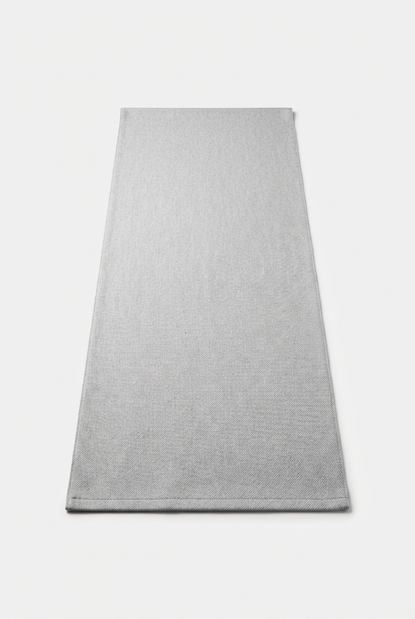 Minimalist women lightgray outdoor scarf full view on seamless background