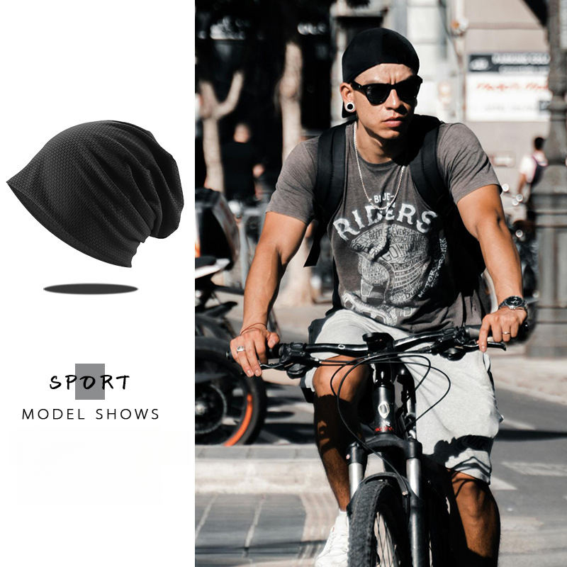 Summer Sports Cap Thin Breathable Cycling Bag Cap Cool Sweat-Absorbent Running Fitness Hat for Men