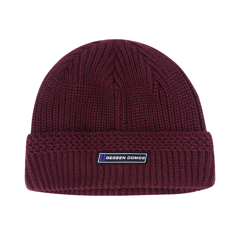 Dome Flanging Woolen Cap Knitted Hat Same Style for Men and Women