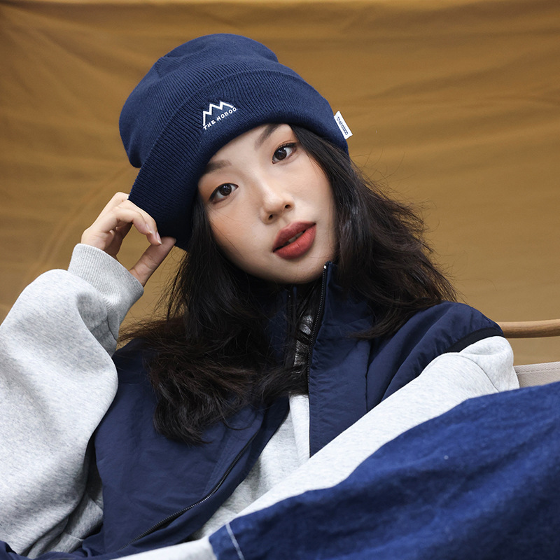 Women's Autumn and Winter Warm Embroidery Woolen Cap Knitted Hat