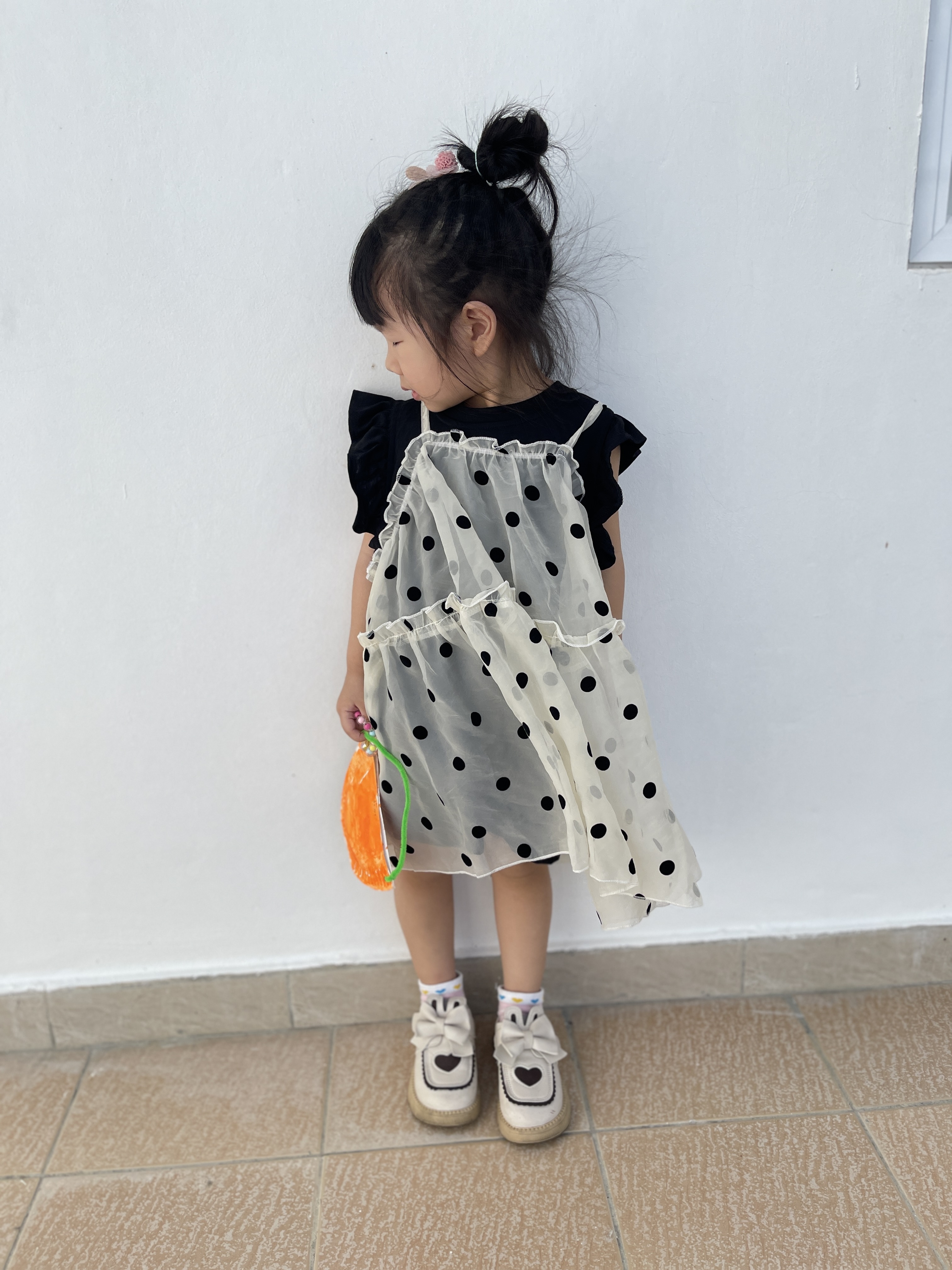 GIRLS Pokka Dots Two-Piece Dress