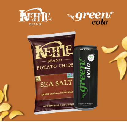 [COMBO SET] Green Cola + Food For Friends / Tyrrells / Kettle Chips | Healthy Snack & Drink Set - Perfect Pair for Snack