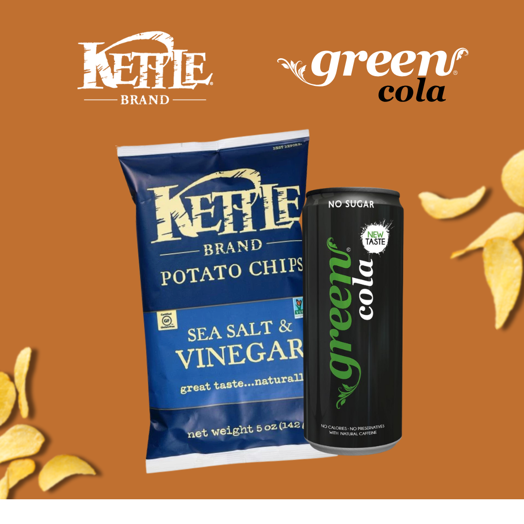 [COMBO SET] Green Cola + Food For Friends / Tyrrells / Kettle Chips | Healthy Snack & Drink Set - Perfect Pair for Snack