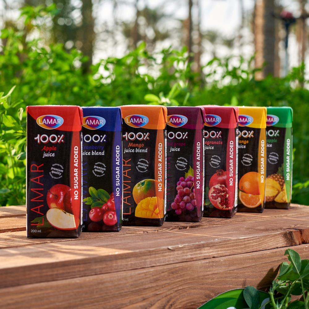 LAMAR Pomegranate Juice 100% Natural & Premium Drink [ 200ml X 6 pcs ] No Preservatives imported from Egypt