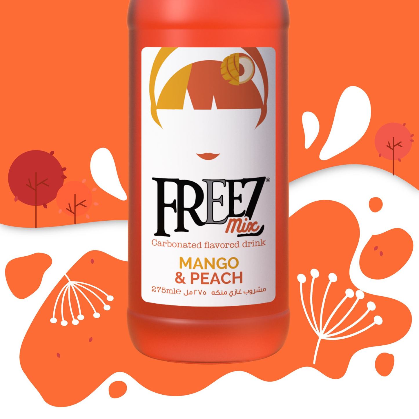 Freez Mix Mango & Peach Soda Drink 275ml x 24