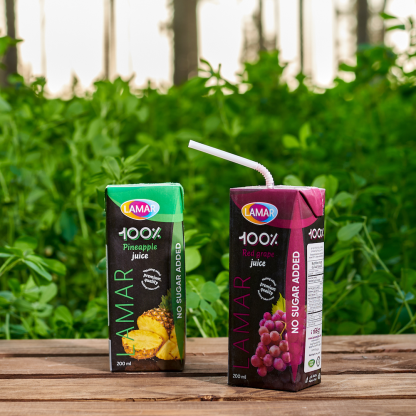 LAMAR Pineapple Juice 100% Natural & Premium Drink [ 200ml X 6 pcs ] No Preservatives imported from Egypt
