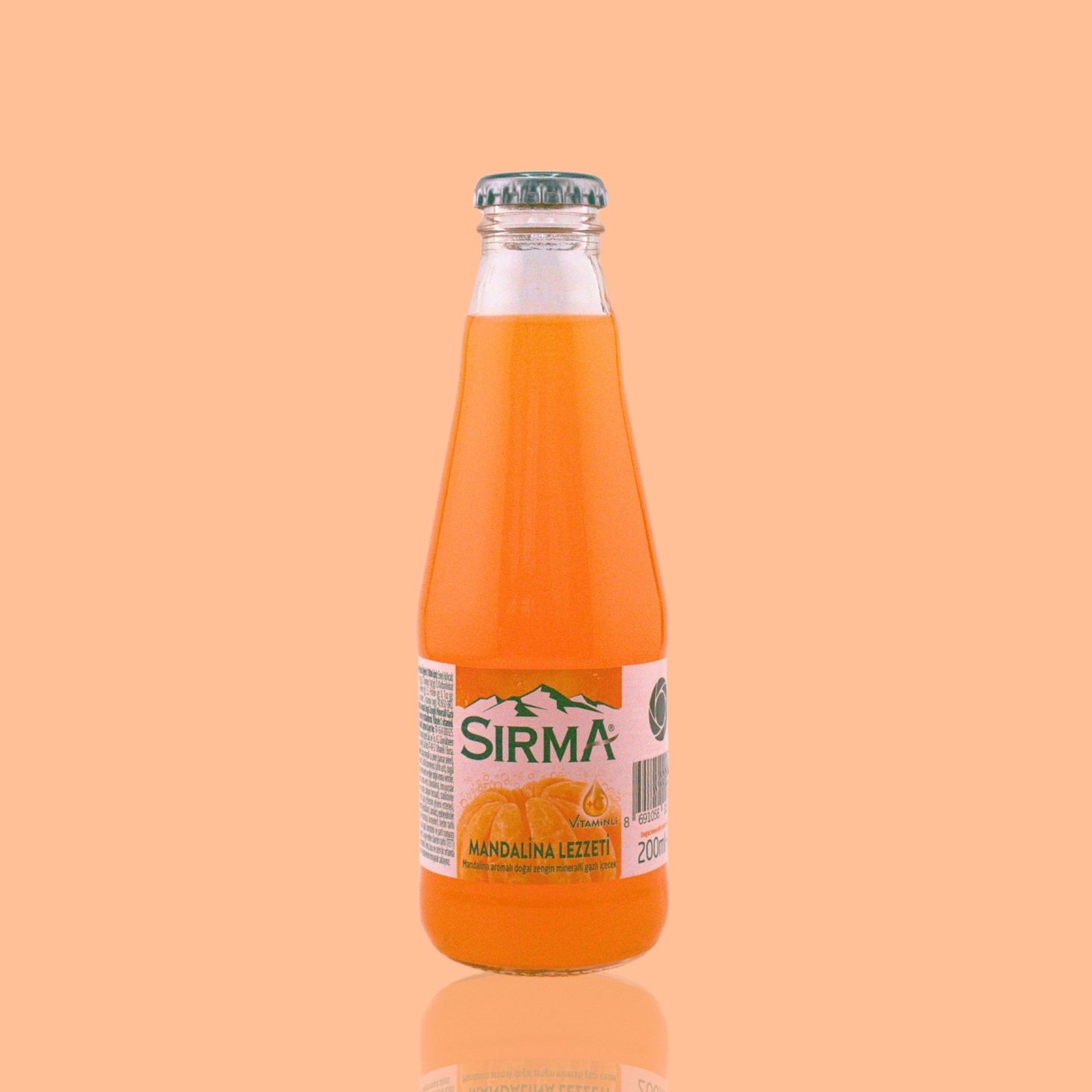 SIRMA Mandarin Flavoured Natural Mineral Rich Mineral Water Drink 200ml