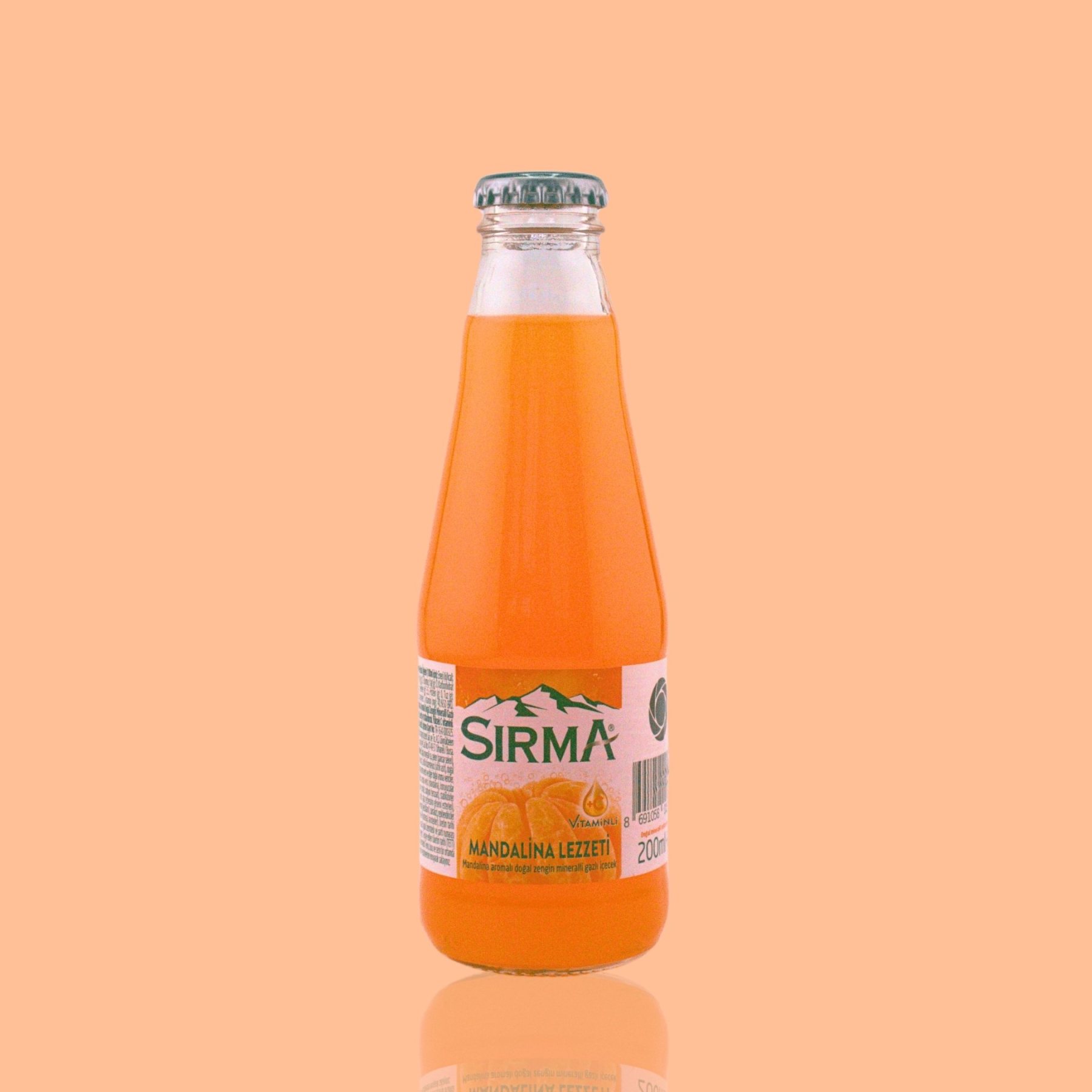 SIRMA Mandarin Flavoured Natural Mineral Rich Mineral Water Drink 200ml