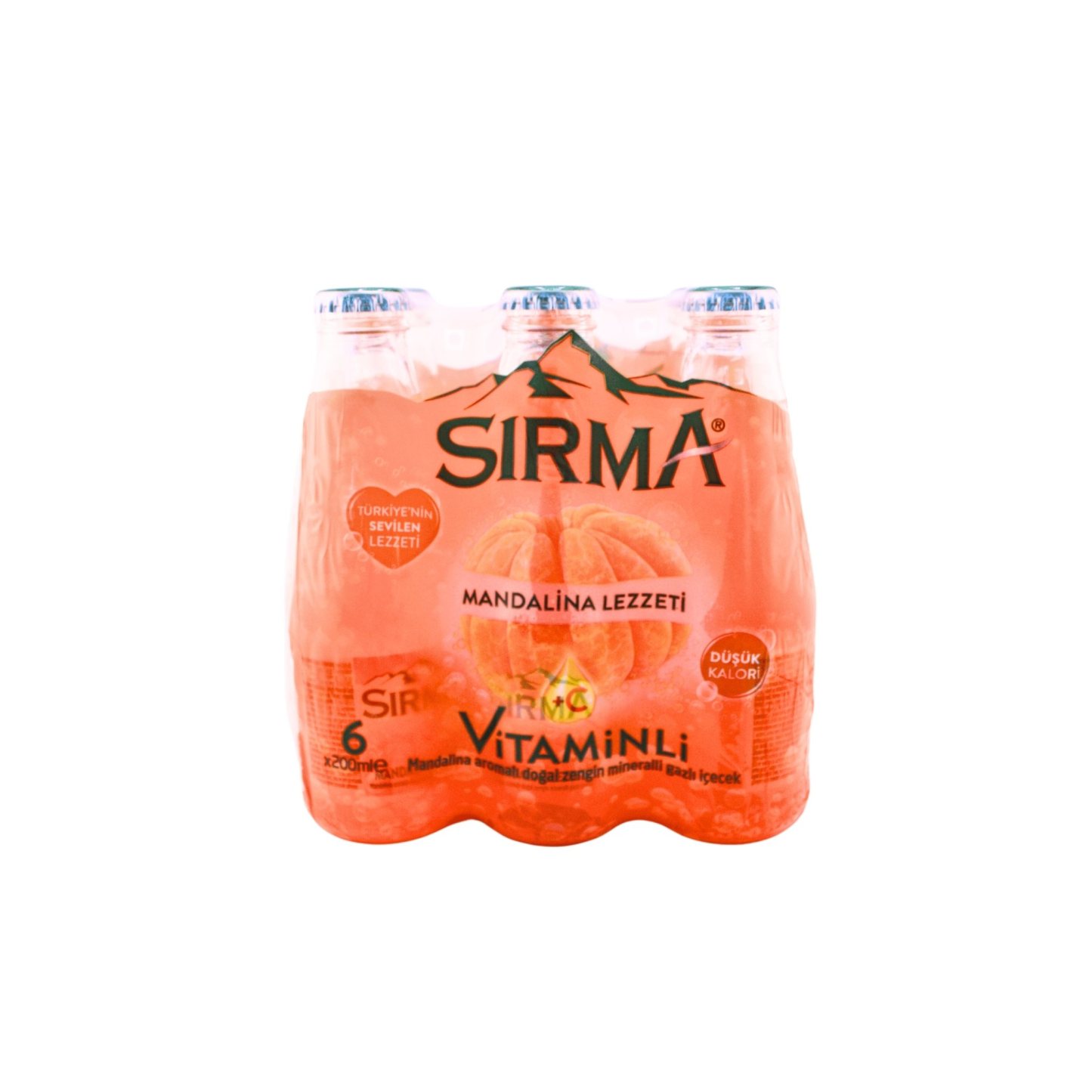 SIRMA Mandarin Flavoured Natural Mineral Rich Mineral Water Drink 200ml