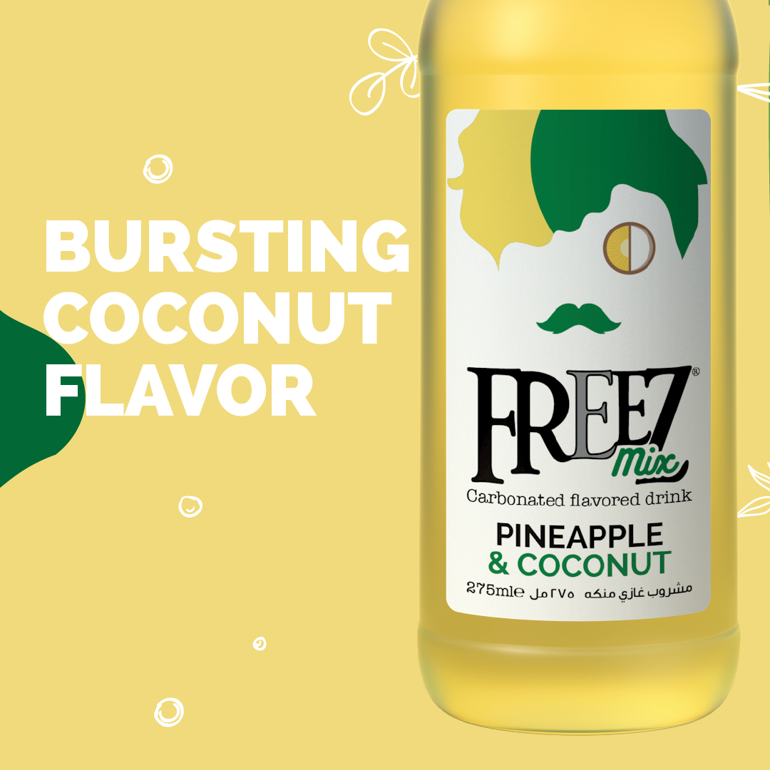 Freez Mix Pineapple & Coconut Soda Drink 275ml x 24